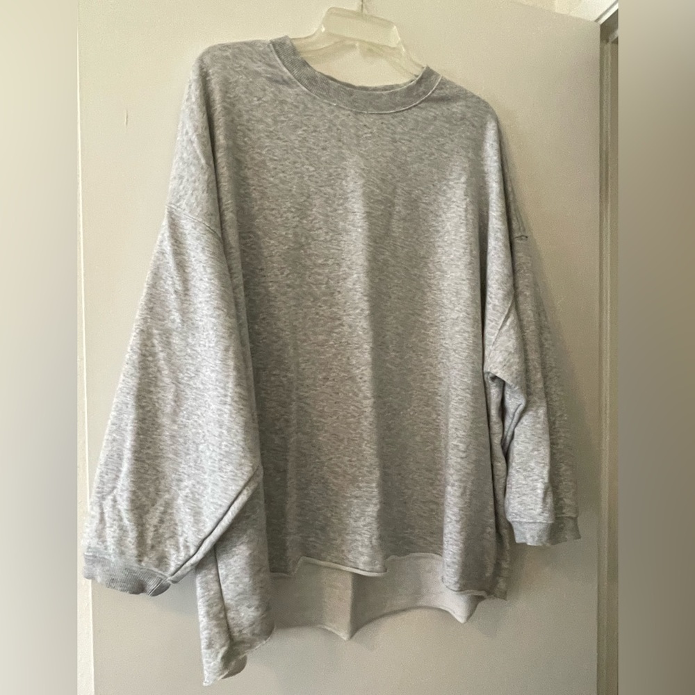 Gray Oversized Sweatshirt - Large